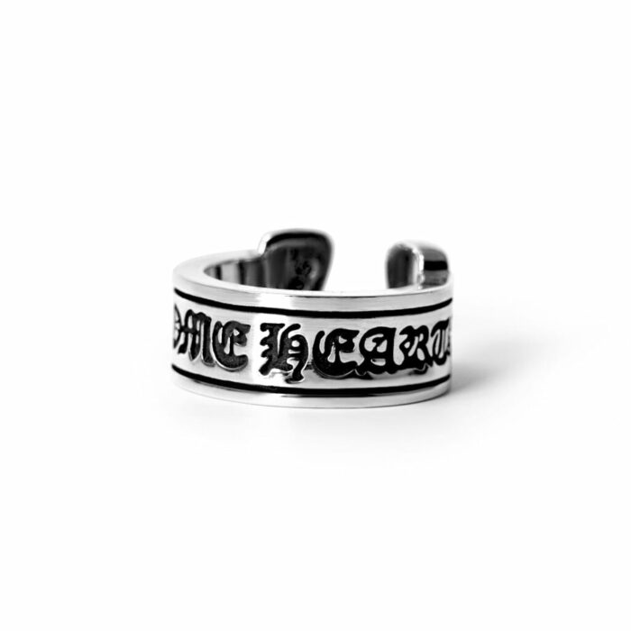 Chrome Hearts Scroll Label Ring