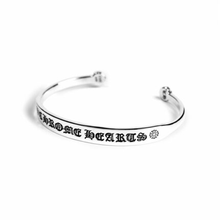 Chrome Hearts Plus Logo Flat Cuff Bracelet