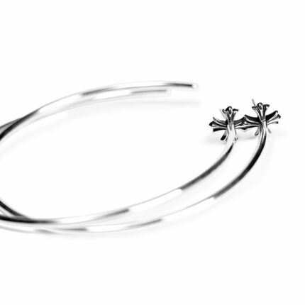 Chrome Hearts Plus Hoop Earrings