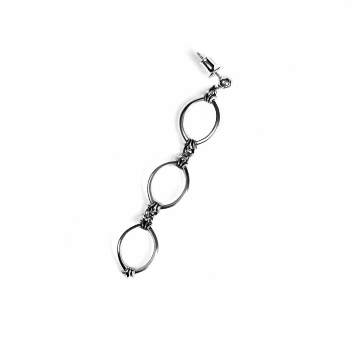 Chrome Hearts Triple Drop Hoop Earrings