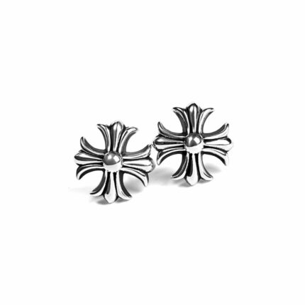 Chrome Hearts Cross Cut Out Stud Earrings