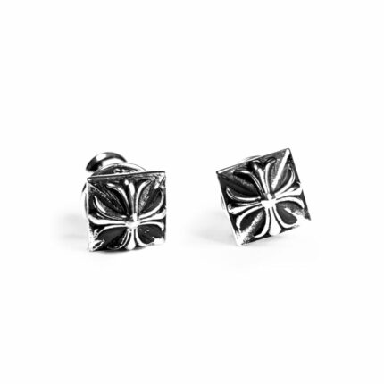 Chrome Hearts Pyramid Plus Stud Earrings